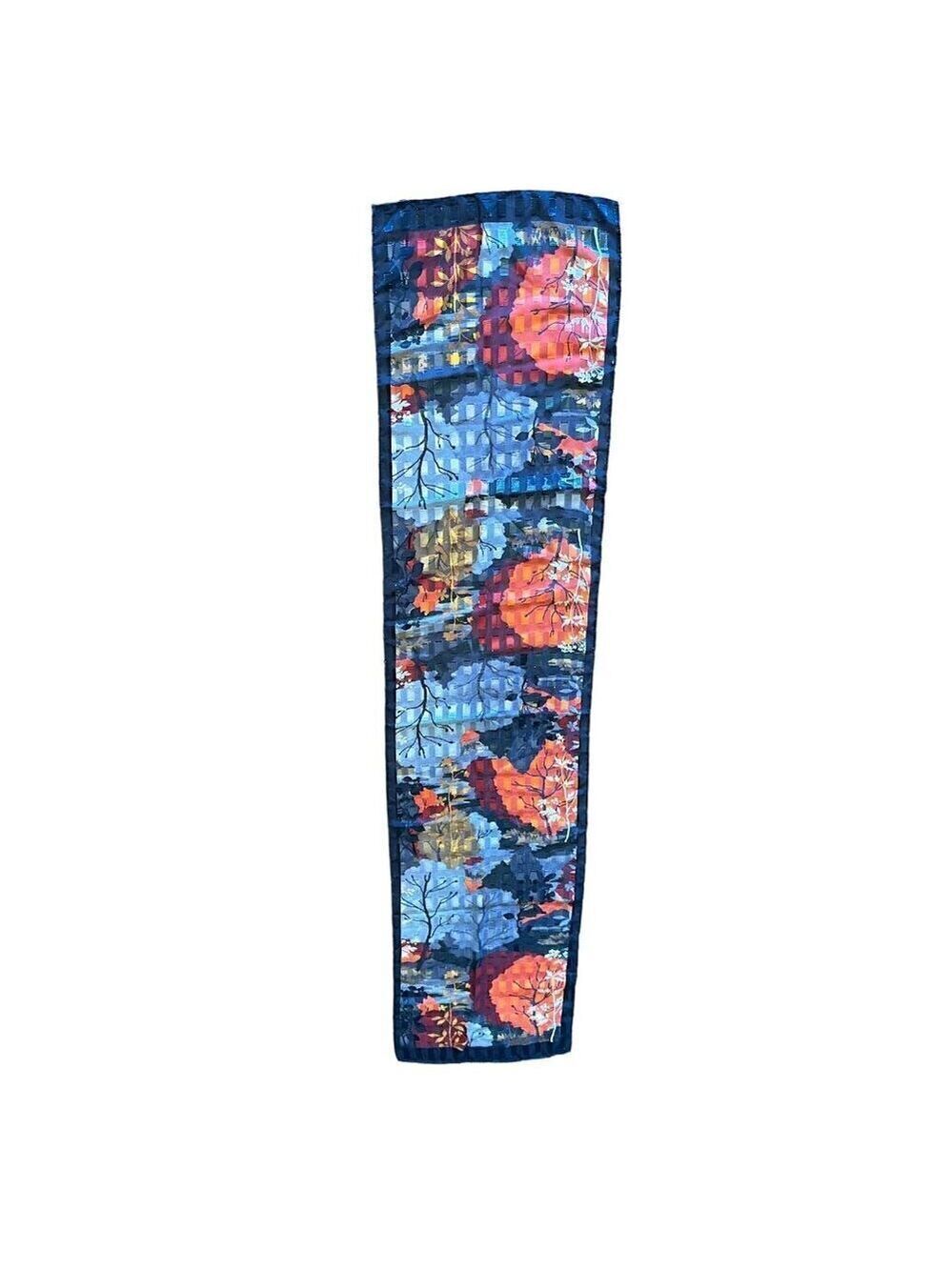 Womens Graphics Scarf Rectangle Sheer Metro Pagoda Print Chic Classic Black Red - Picture 6 of 10